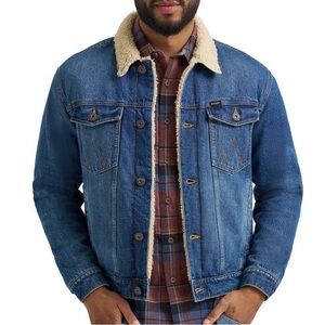 NWT Wrangler Sherpa Lined Trucker Jacket Men’s XL Regular Fit Western Coat